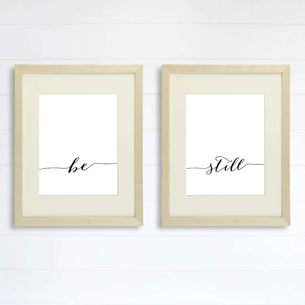 Be Still Wall Art Prints (Set of 2) - 8x10 | Inspirational Wall Art - Dream Big Printables