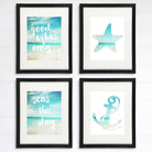 Beach Art Prints - Good Vibes Only (Set of 4) - 8x10s - Dream Big Printables