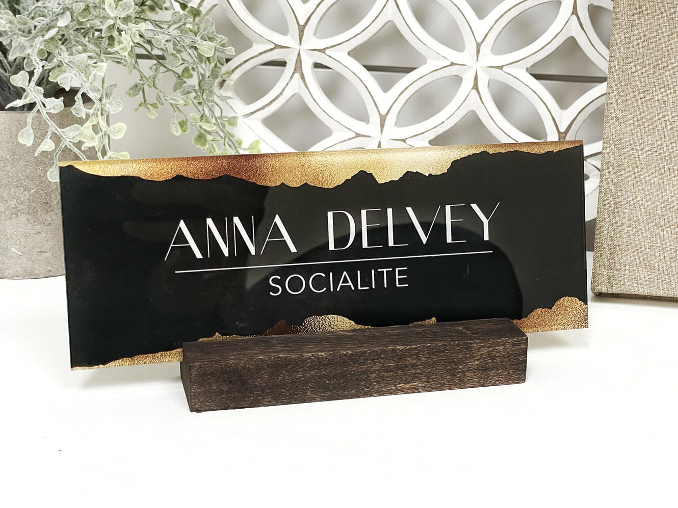 Acrylic Name Plates with Wood Stand - Dream Big Printables