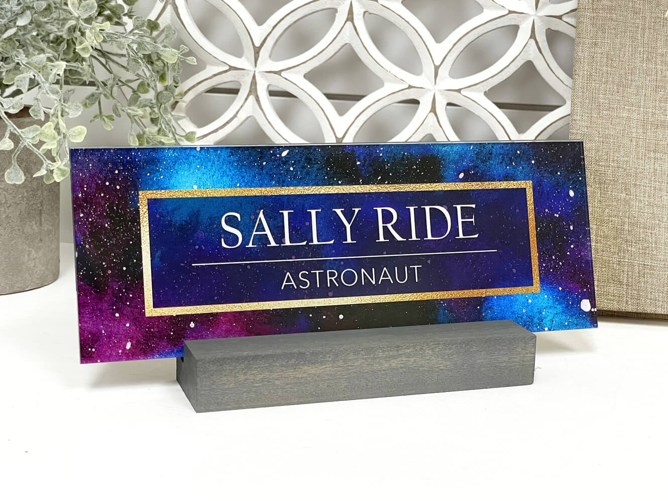 Acrylic Name Plates with Wood Stand - Dream Big Printables