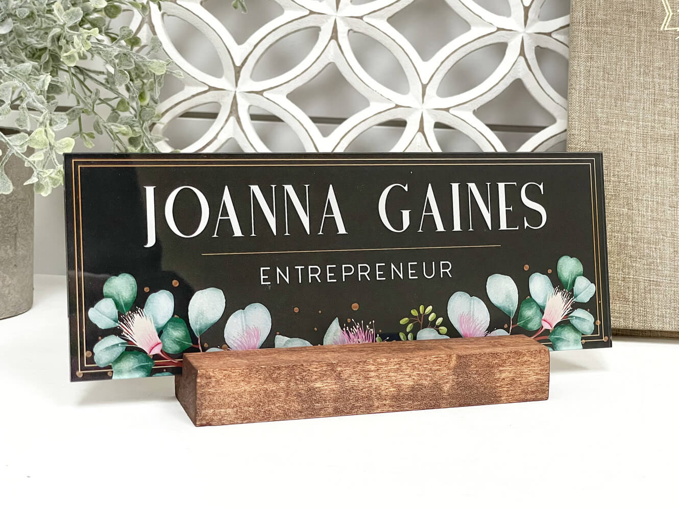 Acrylic Name Plates with Wood Stand - Dream Big Printables