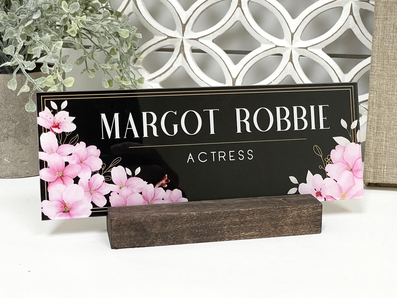 Acrylic Name Plates with Wood Stand - Dream Big Printables