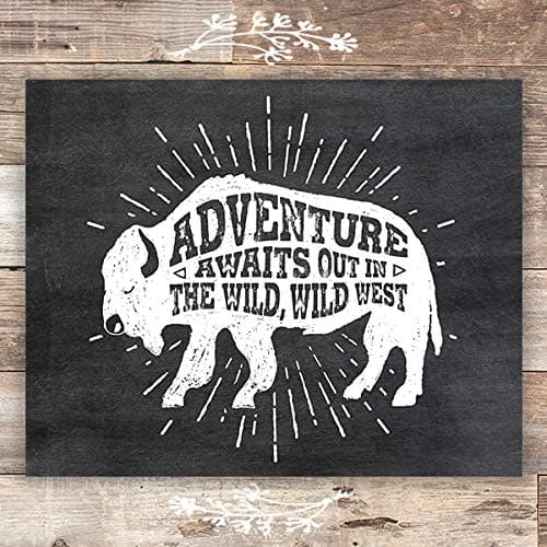 Adventure Awaits Out In The Wild, Wild West - 8x10 | Buffalo Art Print - Dream Big Printables