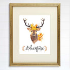 Adventure Floral Deer Art Print - 8x10 - Dream Big Printables