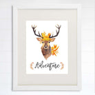 Adventure Floral Deer Art Print - 8x10 - Dream Big Printables