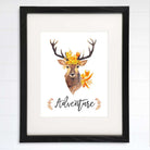 Adventure Floral Deer Art Print - 8x10 - Dream Big Printables