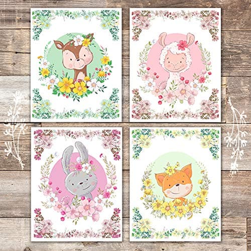 Animals Wreath Art Prints (Set of 4) - 8x10s - Dream Big Printables