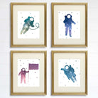 Astronauts Among Stars Art Prints (Set of 4) - 8x10s - Dream Big Printables