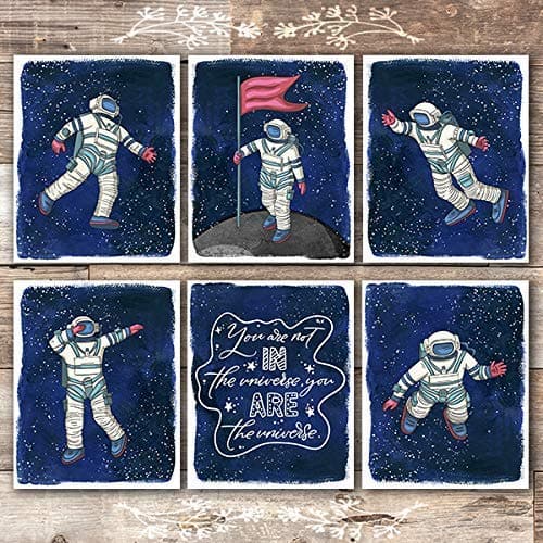 Astronauts In Space Art Prints (Set of 6) - 8x10s - Dream Big Printables