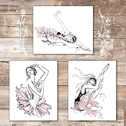 Ballerina Sketches Art Prints (Set of 3) - 8x10s - Dream Big Printables