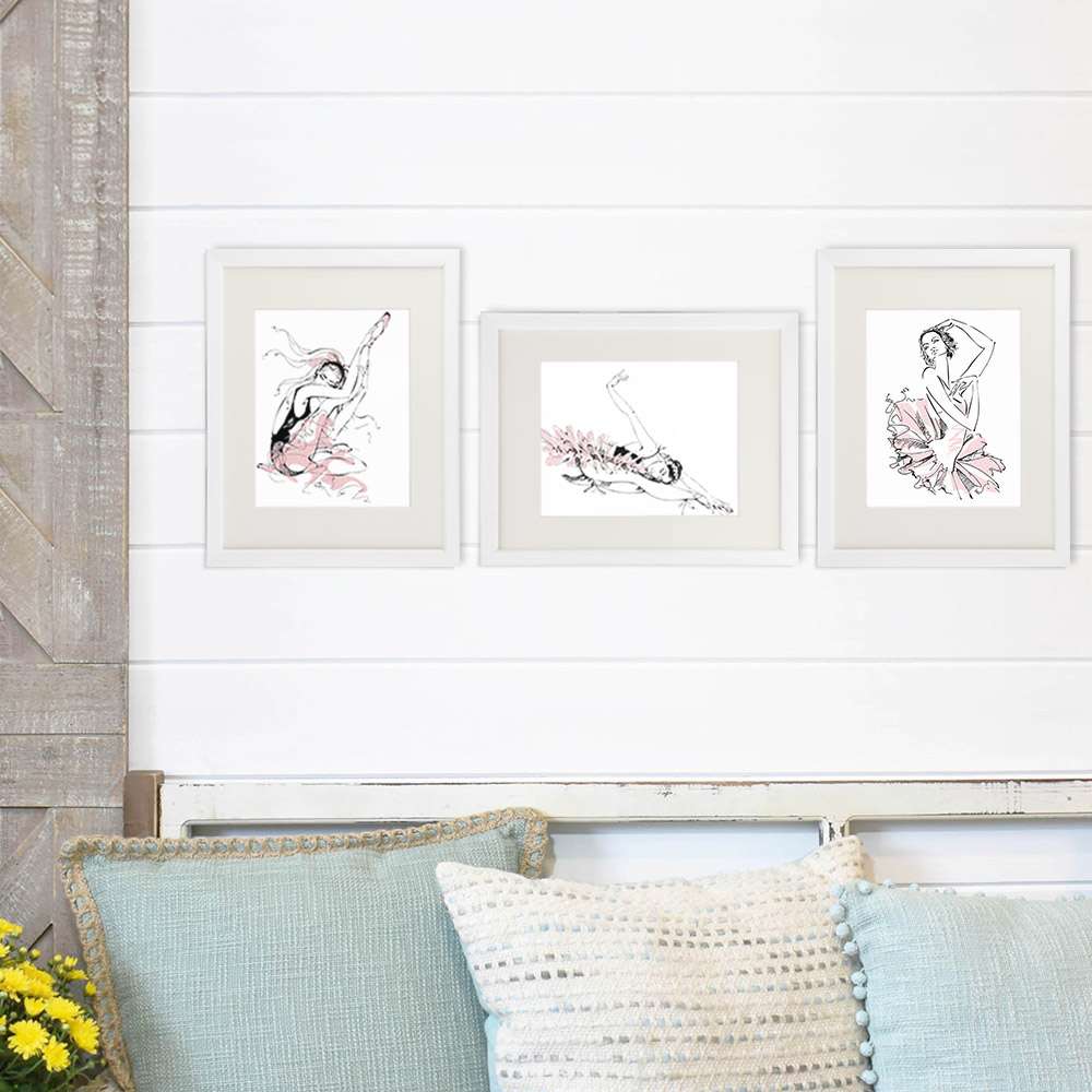 Ballerina Sketches Art Prints (Set of 3) - 8x10s - Dream Big Printables