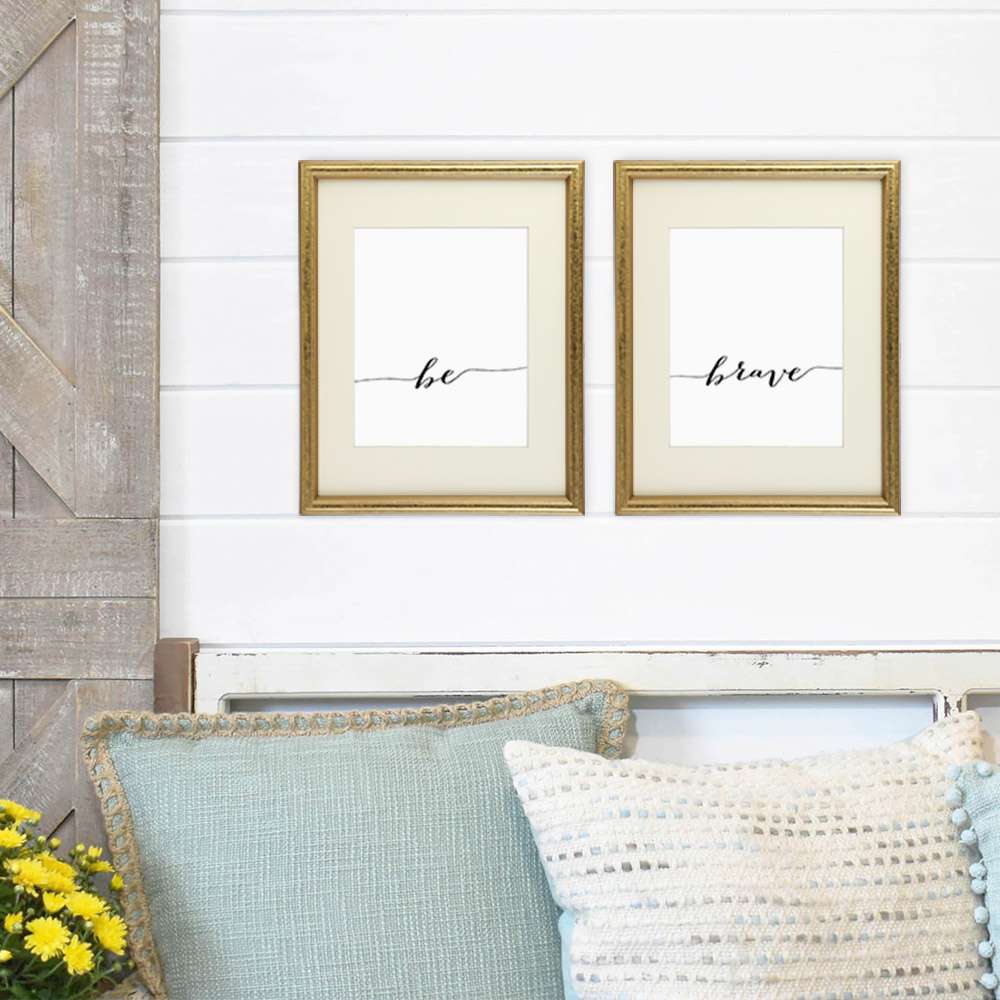 Be Brave Wall Art Prints (Set of 2) - 8x10 - Dream Big Printables