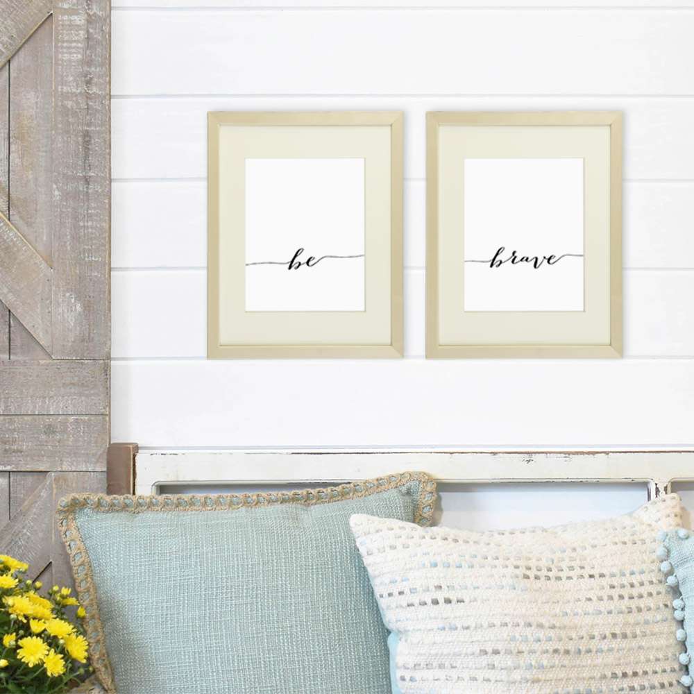 Be Brave Wall Art Prints (Set of 2) - 8x10 - Dream Big Printables