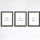 Be Kind Be Brave Be You Art Prints (Set of 3) - 8x10 | Inspirational Wall Art - Dream Big Printables