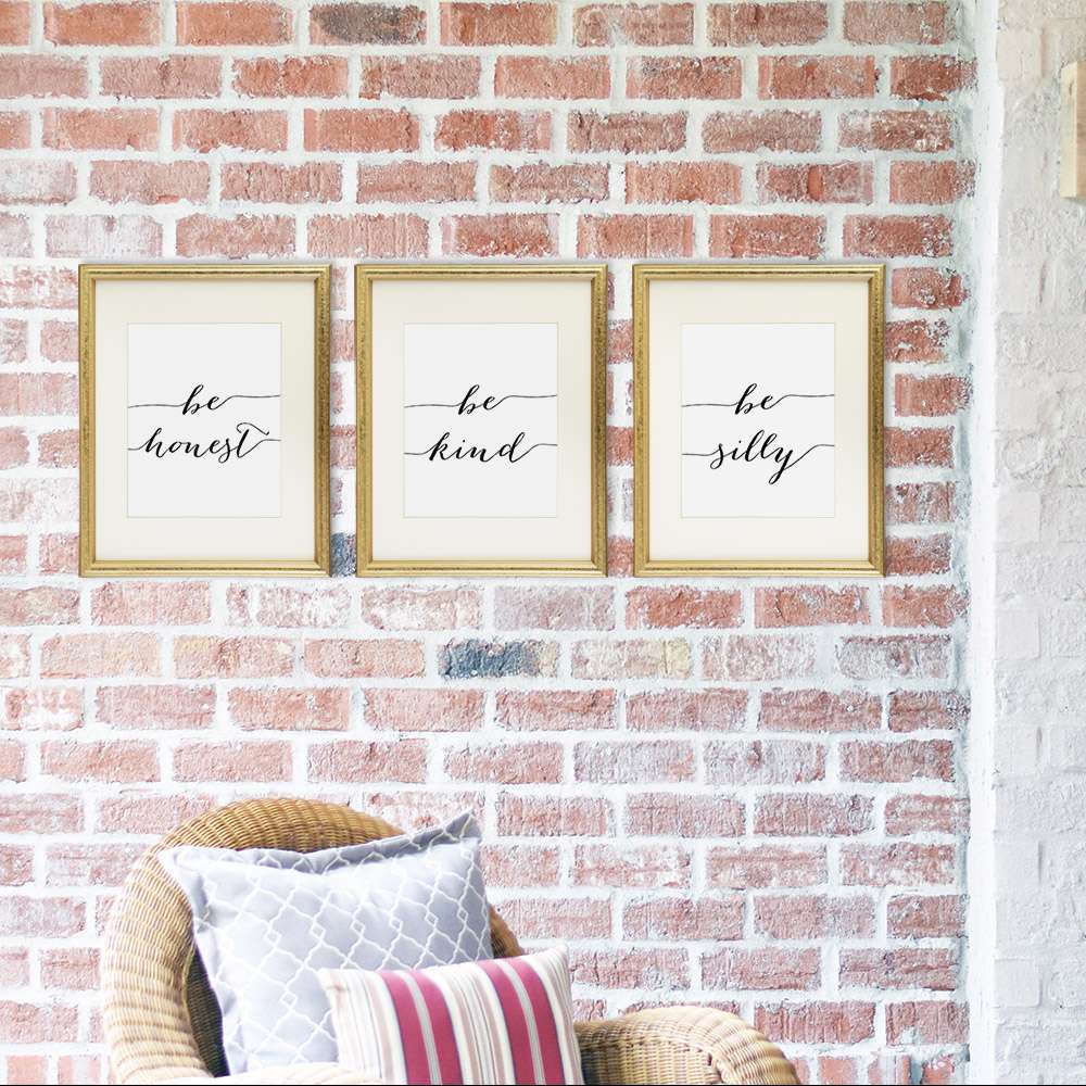 Be Silly Be Kind Be Honest Art Prints (Set of 3) - 8x10 | Inspirational Wall Art - Dream Big Printables