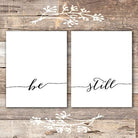 Be Still Wall Art Prints (Set of 2) - 8x10 | Inspirational Wall Art - Dream Big Printables