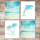 Beach Set Art Prints (Set of 4) - 8x10s - Dream Big Printables