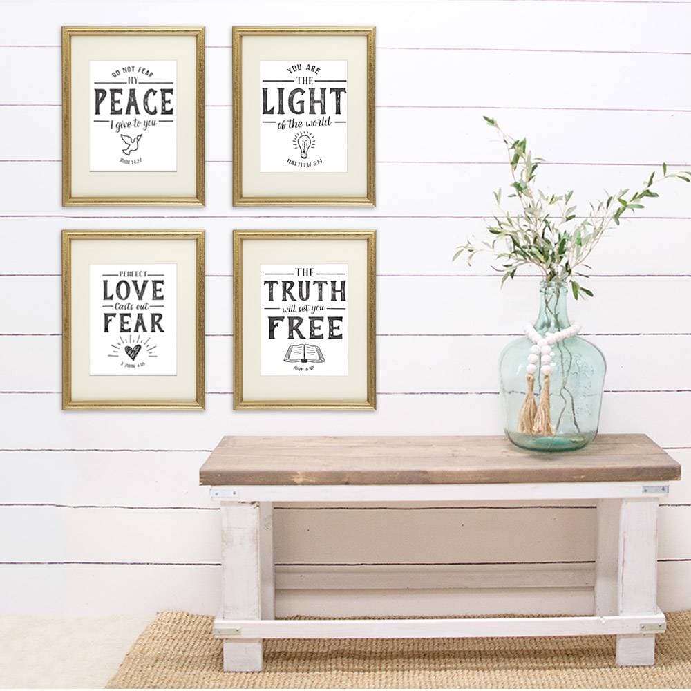 Bible Verse Wall Art Prints (Set of 4) - 8x10s | Scripture Wall Art - Dream Big Printables