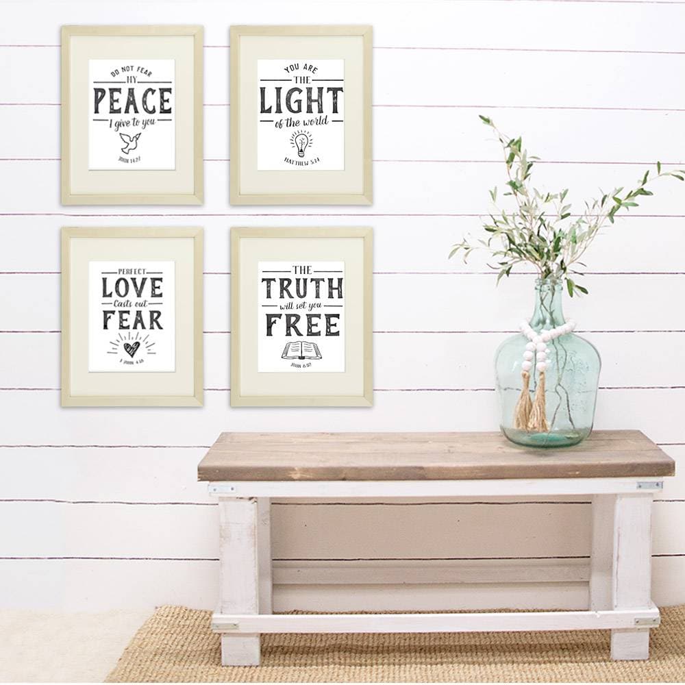 Bible Verse Wall Art Prints (Set of 4) - 8x10s | Scripture Wall Art - Dream Big Printables