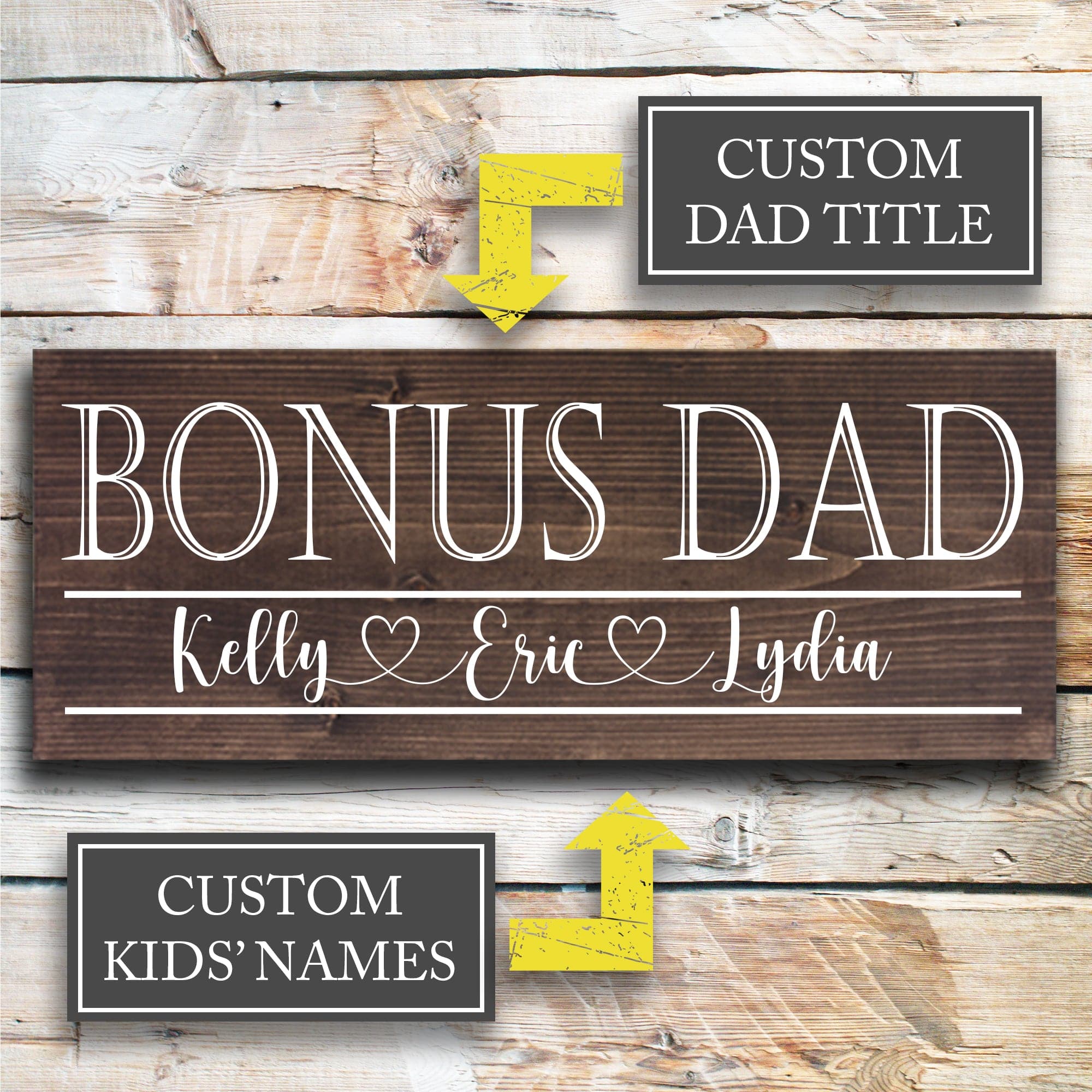 Bonus Dad - Custom Father's Day Sign - Dream Big Printables