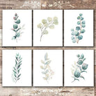 Botanical Prints Wall Art - Eucalyptus Leaves - (Set of 6) - 8x10s - Dream Big Printables