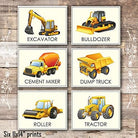 Boys Trucks - Art Prints (Set of 6) - Unframed - 11x14s - Dream Big Printables