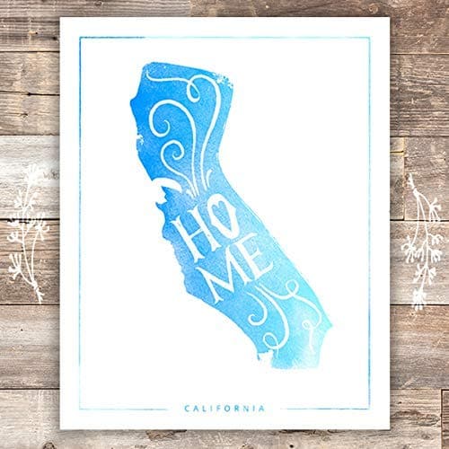 California Home Art Print - Unframed - 8x10 - Dream Big Printables