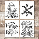 Christmas Chalkboard Quotes Art Prints (Set of 4) - Unframed - 8x10 - Dream Big Printables