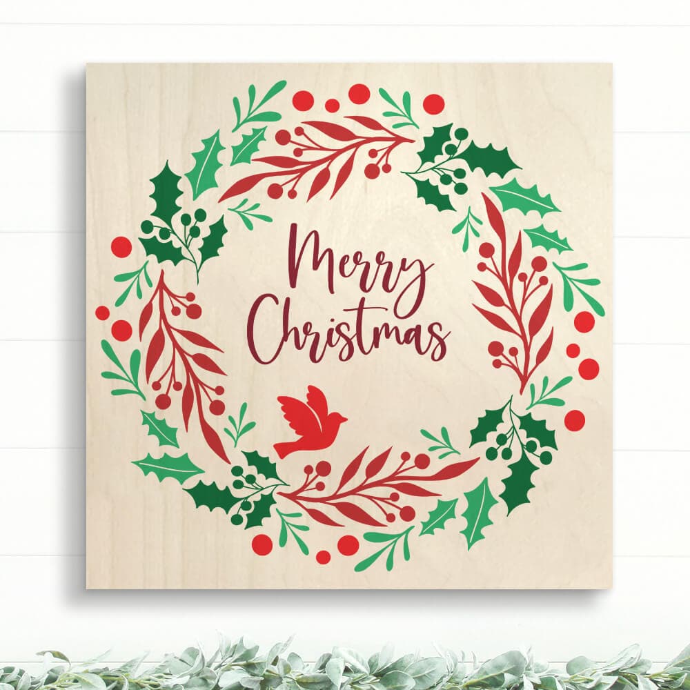 Christmas Wood Square - Dream Big Printables