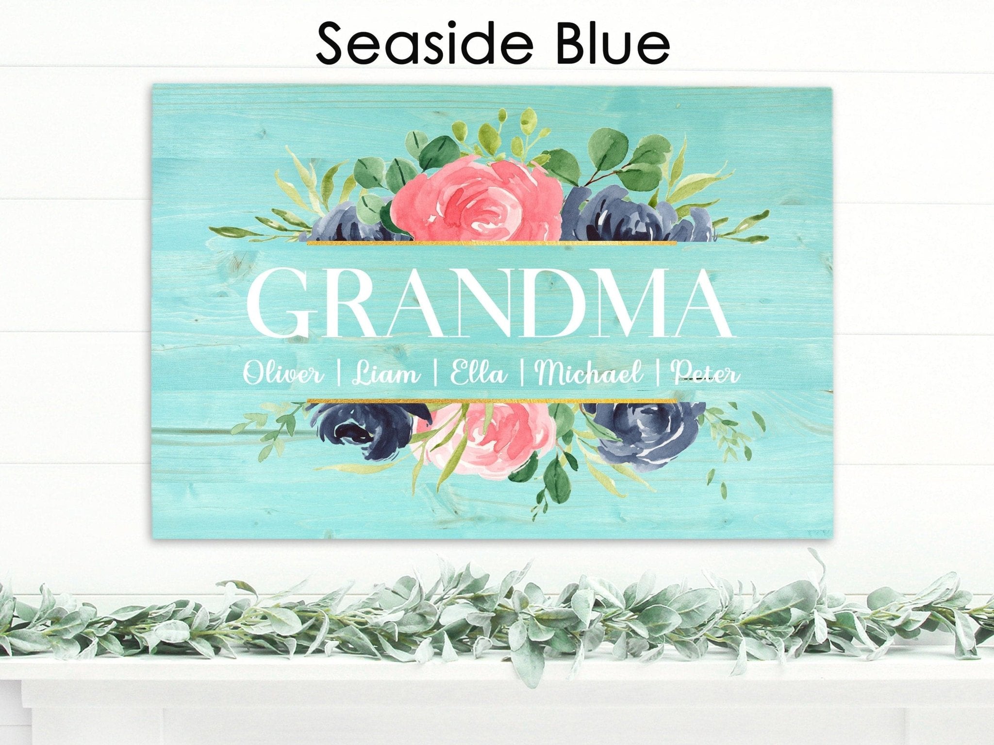 Custom Grandma Gift | Personalized Wooden Sign with Grandkid Names | FAST SHIPPING & Ready to Hang! - Dream Big Printables