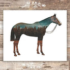 Double Exposure Horse Art Print - Unframed - 8x10 - Dream Big Printables