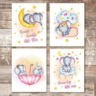 Elephant Nursery Art Prints (Set of 4) - Unframed - 8x10s - Dream Big Printables