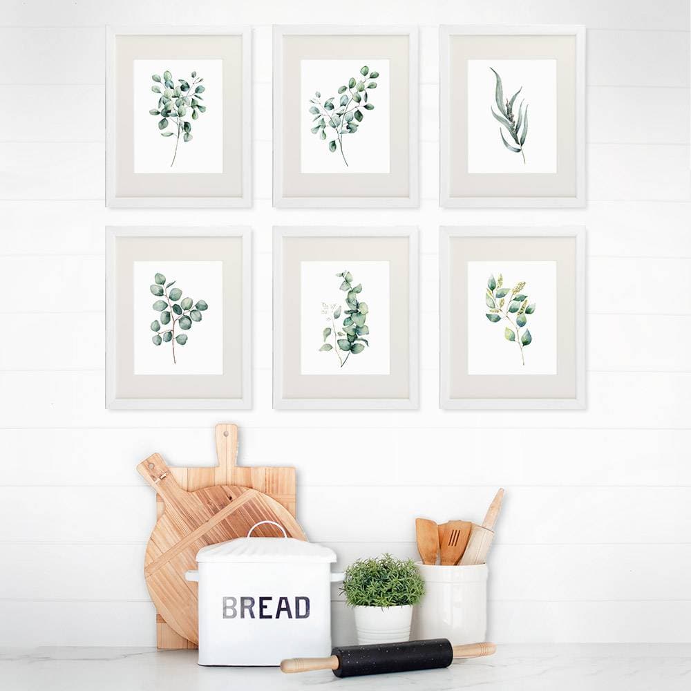 Eucalyptus Leaves | Botanical Prints Wall Art (Set of 6) - 8x10s - Dream Big Printables