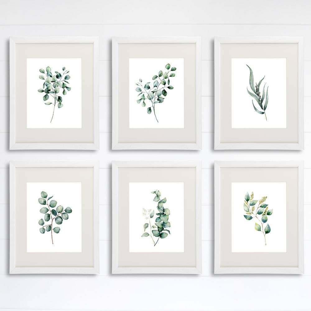 Eucalyptus Leaves | Botanical Prints Wall Art (Set of 6) - 8x10s - Dream Big Printables