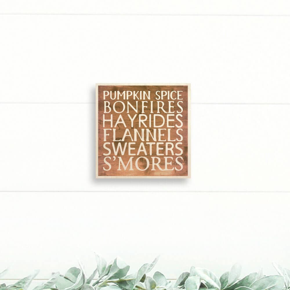 Fall Favorites Wood Sign - Dream Big Printables