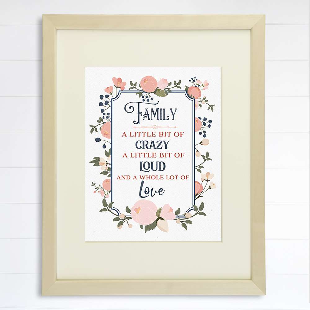 Family In A Nutshell Art Print - Unframed - 8x10 - Dream Big Printables