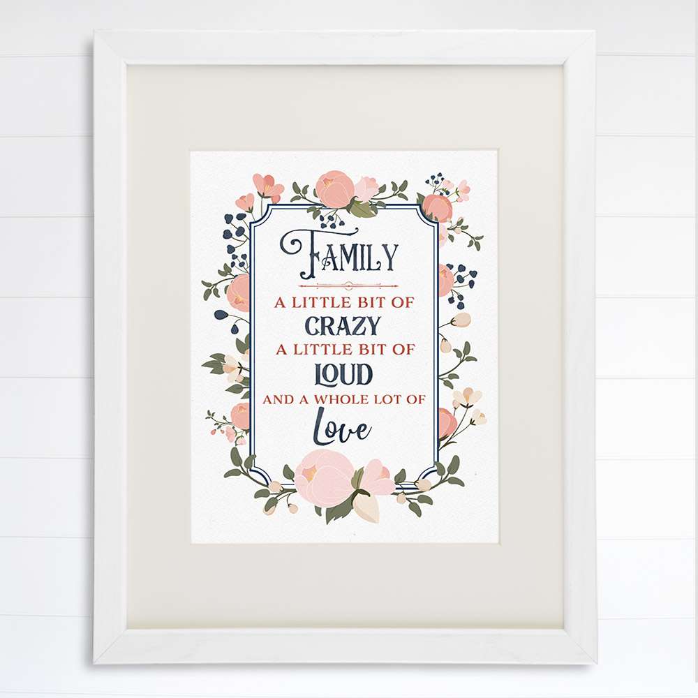 Family In A Nutshell Art Print - Unframed - 8x10 - Dream Big Printables