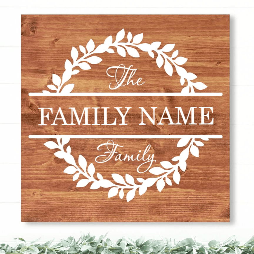 Family Name Wood Sign - Dream Big Printables