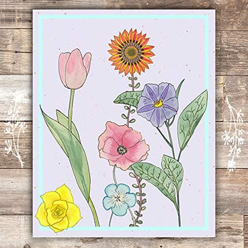 Floral Arrangement Botanical Print - Unframed - 8x10s - Dream Big Printables