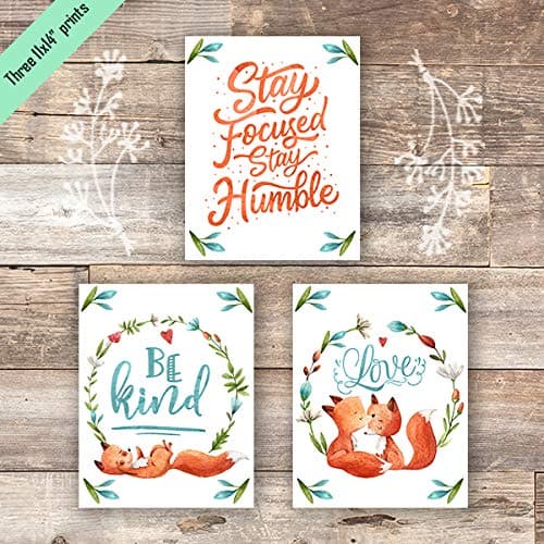 Fox Quotes Art Prints (Set of 3) - Unframed - 11x14s - Dream Big Printables