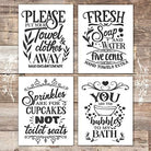 Funny Bathroom Quotes (Set of 4) - Unframed - 8x10s - Dream Big Printables