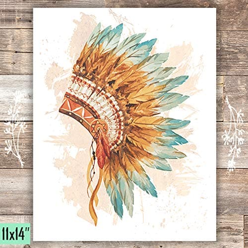 Headdress Art Print - Unframed - 11x14 - Dream Big Printables