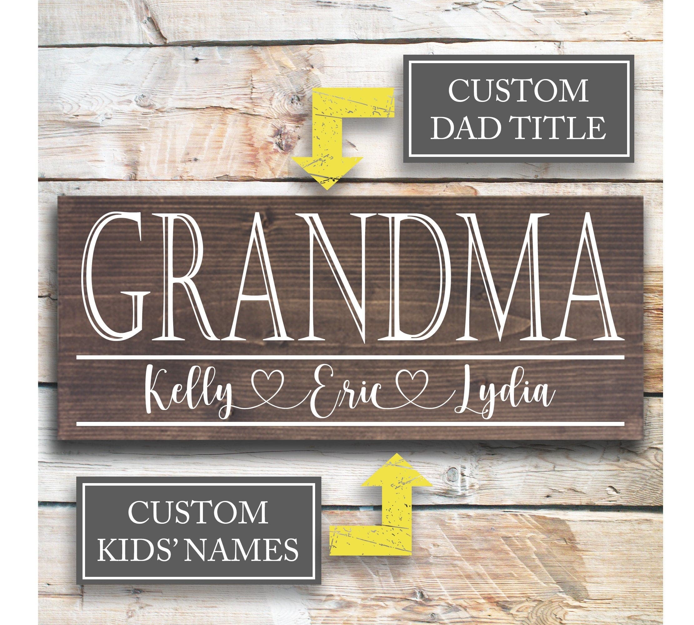 Grandma | Grandma Mother's Day Gift | Personalized Mother's Day Gift | Gift for Grandma | Custom Wood Sign | Fast Shipping & Ready to Hang!