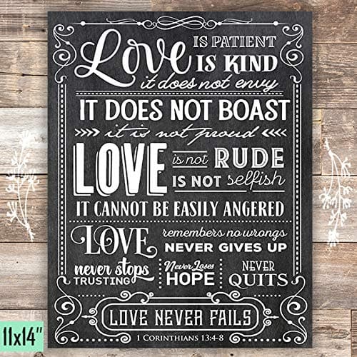 Love is Patient Art Print - Unframed - 11x14 - Dream Big Printables