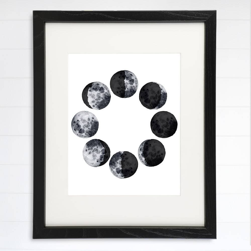 Moon Phases Wall Art Print - 8x10 - Dream Big Printables