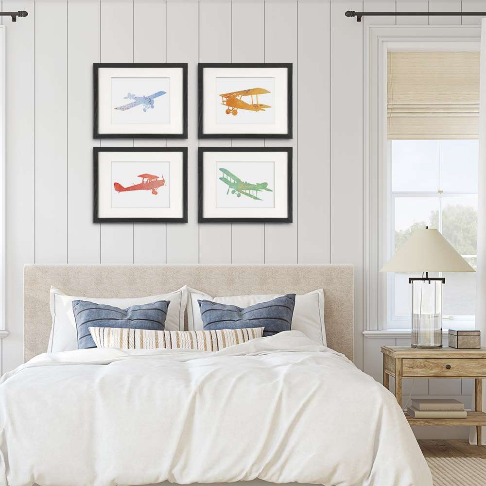 Nursery Airplanes Art Prints (Set of 4) - 8x10s - Dream Big Printables