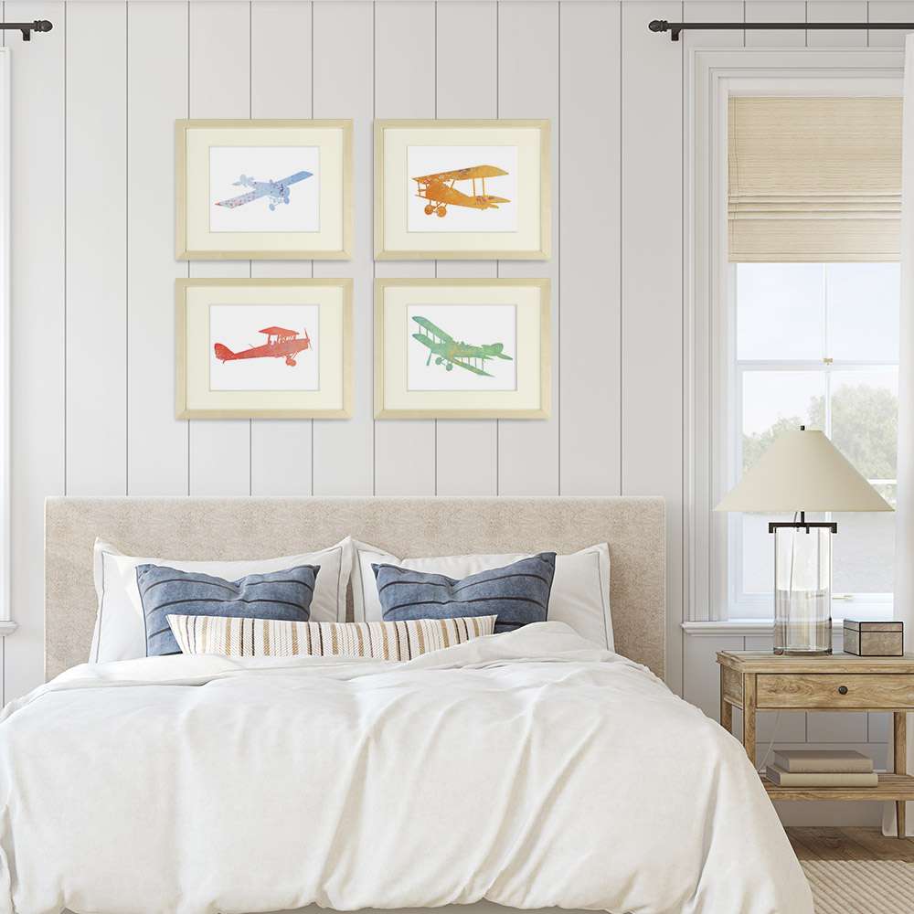 Nursery Airplanes Art Prints (Set of 4) - 8x10s - Dream Big Printables