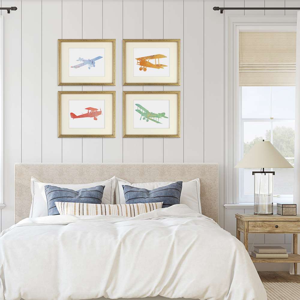 Nursery Airplanes Art Prints (Set of 4) - 8x10s - Dream Big Printables