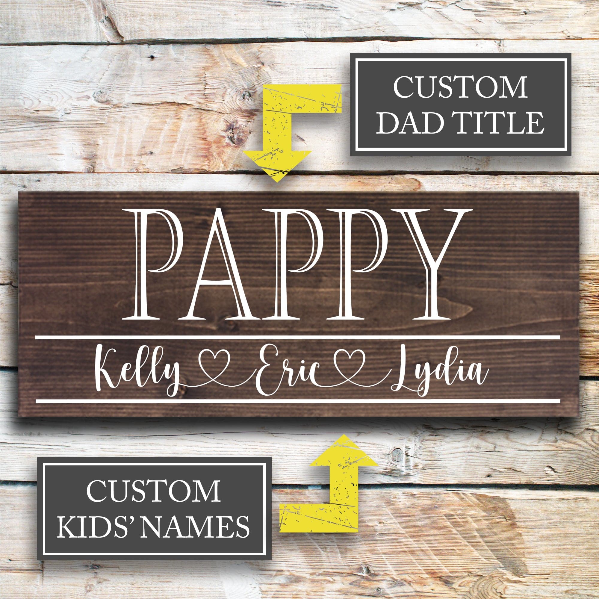 Pappy - Custom Father's Day Sign - Dream Big Printables