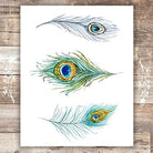 Peacock Feathers Wall Art Print - Unframed - 8x10 - Dream Big Printables